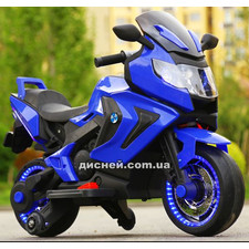 Детский мотоцикл M 3681 EL-4, мягкое сиденье, синий
